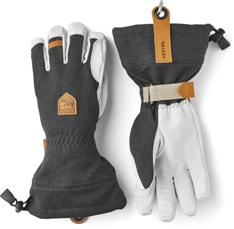 Hestra Army Leather Patrol Gauntlet Mens Ski Gloves - Grey